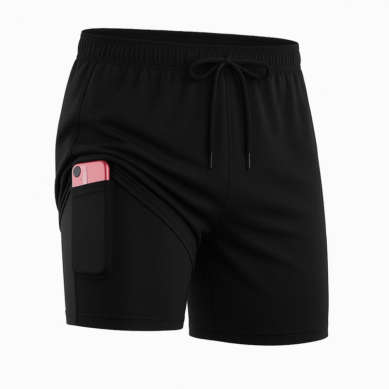 Kit 3 Short 2 em 1 Bermuda Academia Masculino
