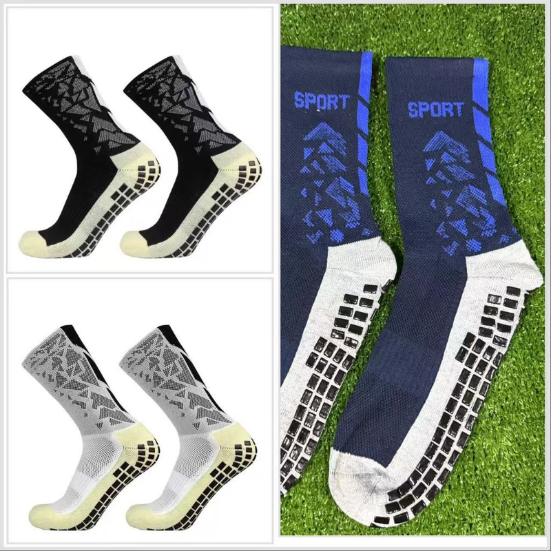 Kit Meia De Futebol Esportiva Detalhes De Seta Antiderrapante