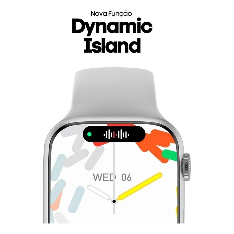 Smartwatch W29 Pro Serie 9 Ilha Dinamica Nfc Bussola Armazena Arquivo foto musica