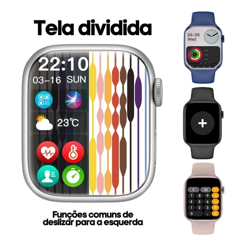 Smartwatch W29 Pro Serie 9 Ilha Dinamica Nfc Bussola Armazena Arquivo foto musica