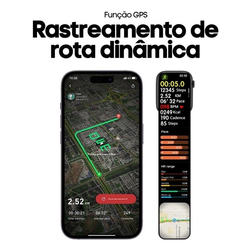 Smartwatch W29 Pro Serie 9 Ilha Dinamica Nfc Bussola Armazena Arquivo foto musica